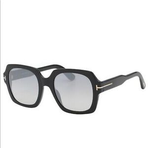 Tom Ford Autumn 660 01C Black Smoke Gray Silver Mirror Sunglasses